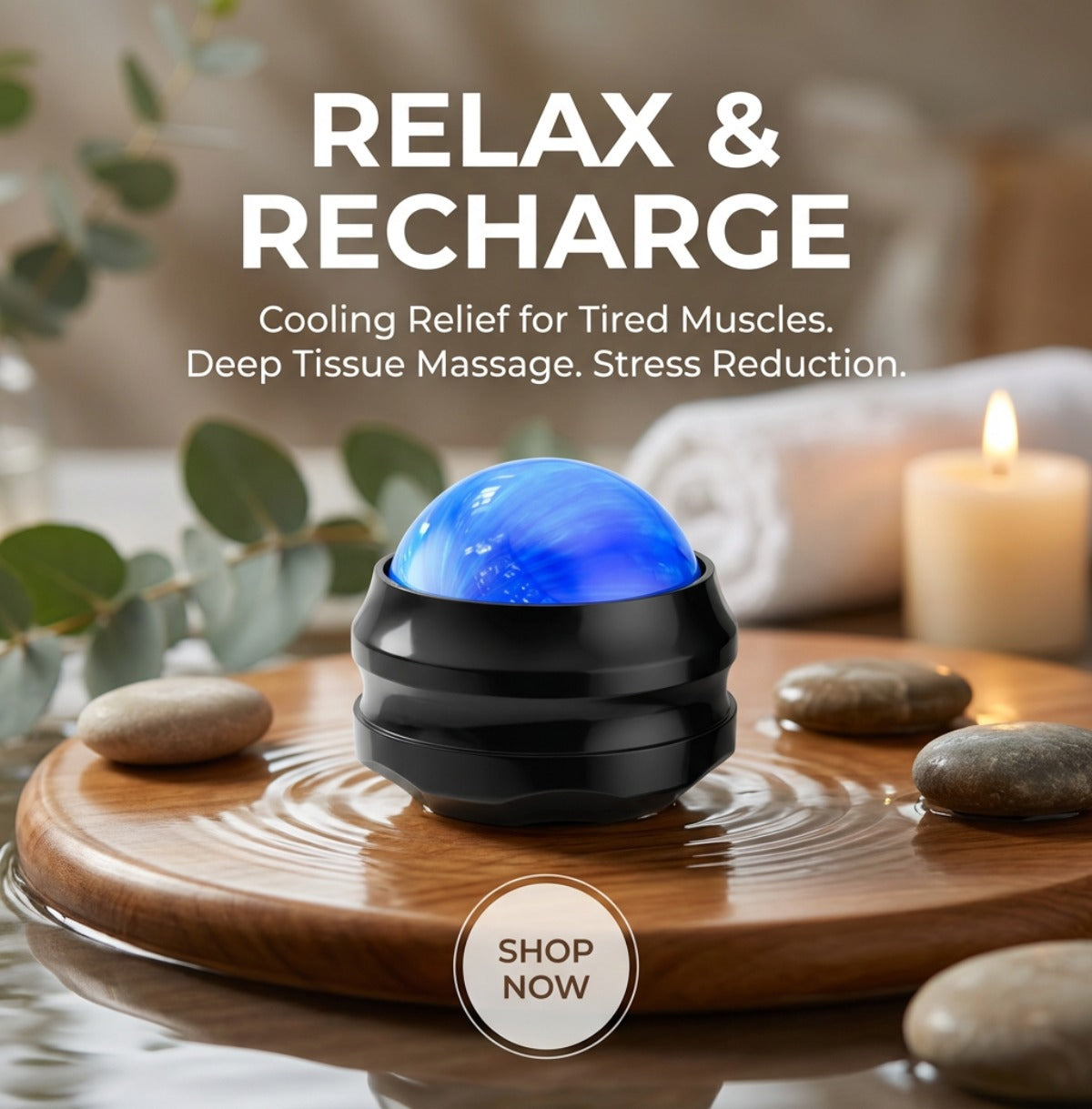 Muscle Massage Roller Ball – Deep Tissue Relief for Neck, Back, Legs & Feet