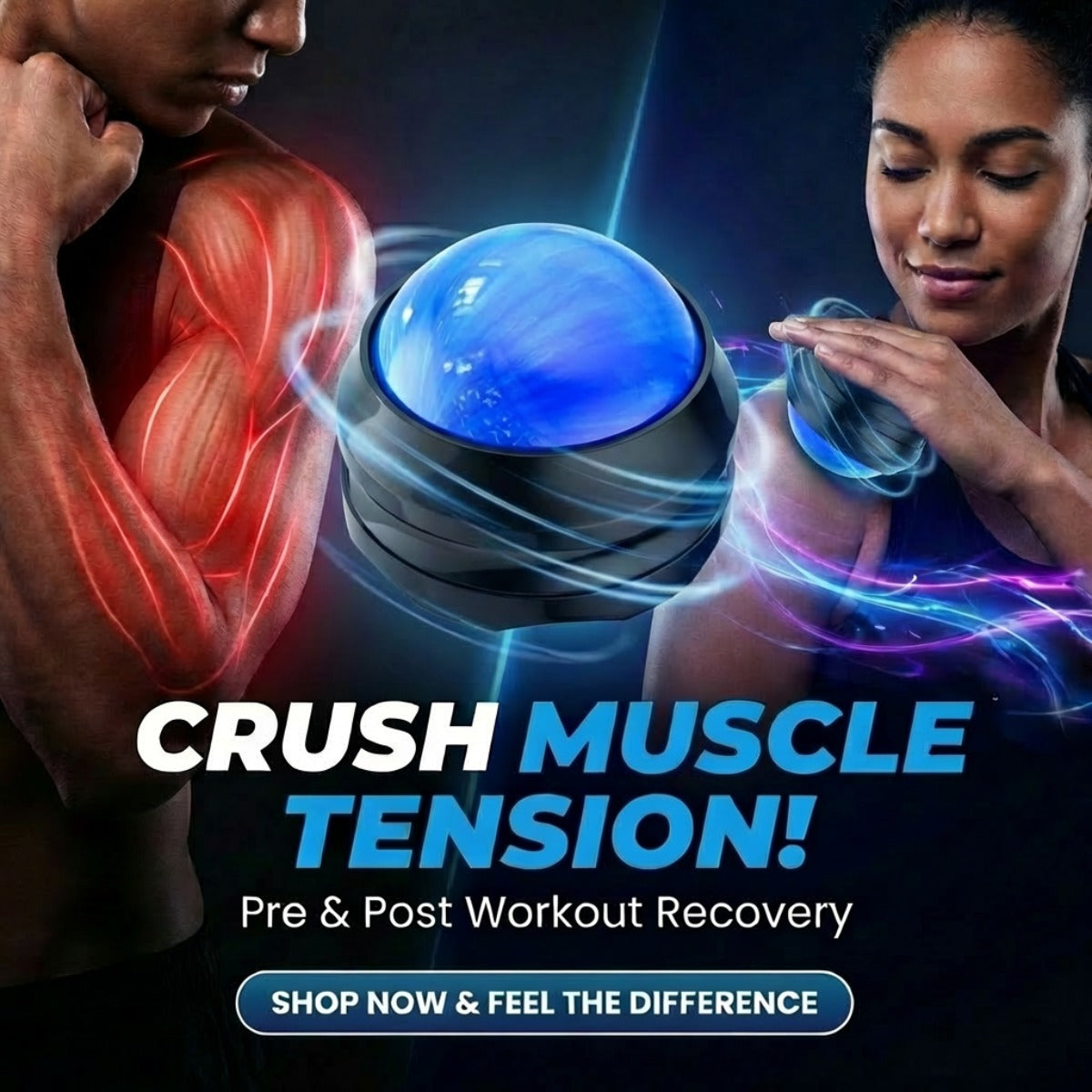 Muscle Massage Roller Ball – Deep Tissue Relief for Neck, Back, Legs & Feet